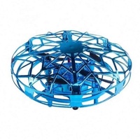 Mini Dron de 4 Ejes con Sensor Infrarrojo, Control Remoto con Gota de Agua y Cable USB, Azul