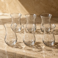 Tasse en verre classique pour thé noir de 160 ml, pour la cuisine, la table à manger et le service du thé de l'après-midi, impression de logo OEM/ODM