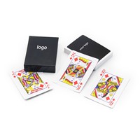 Cartes à jouer Igor J, publicitaires, en plastique, imperméables, finition brillante, personnalisables, durables, noires, pour la promotion