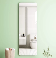 Miroir mural en acrylique incassable, panneaux de miroir autocollants, installation facile pour la maison, la salle de bain, la chambre à coucher, décoration de chambre DIY, directement de l'usine
