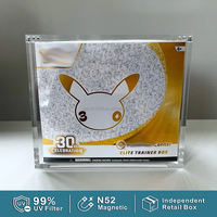 Boîte de Présentation Magnétique pour Cartes de Collection TCG - Édition Spéciale 30ème Anniversaire - Boîte de Rangement en Acrylique pour Cartes Elite Trainer Box