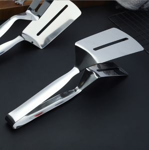 Pinzas de cocina DFT19 de acero inoxidable con doble clip para carne, pan, asados y alimentos fritos - Product Image 5