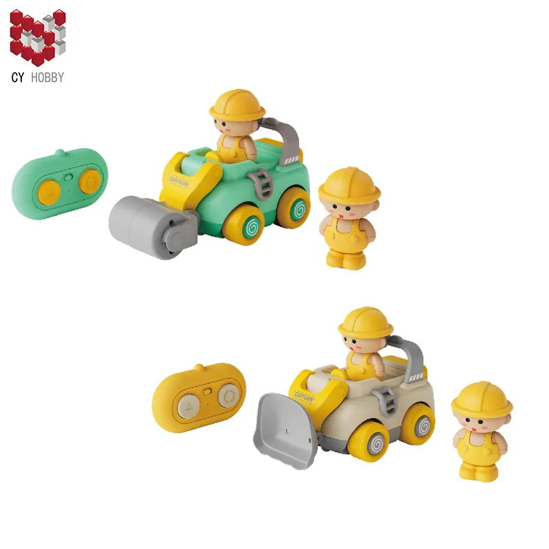 Plastik karikatür mühendislik araba oyuncak araba çocuk uzaktan kumanda plastik karikatür oyuncak araba