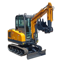 Mini pelle modèle 3 tonnes avec moteur diesel Laidong 385 ou Kubota D1703 Euro 5 et EPA
