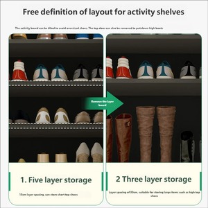 Meuble à <span class=keywords><strong>chaussures</strong></span> en bois moderne et minimaliste, <span class=keywords><strong>console</strong></span> compacte pour <span class=keywords><strong>entrée</strong></span>, idéal pour petits appartements, unité de <span class=keywords><strong>rangement</strong></span> intégrée pour balcon - Product Image 2