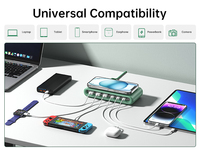 Chargeur Magnétique Sans Fil Best-Seller 2025 Portable Charge Rapide 45W PD USB Type-C 3 Ports USB + 3 Ports Type-C Compatible Ordinateur Portable