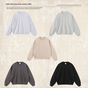 Felpa a girocollo di colore solido spessa all'ingrosso da uomo e da <span class=keywords><strong>donna</strong></span> <span class=keywords><strong>pesanti</strong></span> all'ingrosso felpa con cappuccio alla moda - Product Image 1