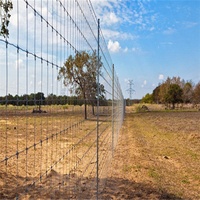 Clôture anti-cerfs en fil d'acier galvanisé à chaud de 2 m de hauteur, à nœuds fixes, tissage uni, protection agricole sécurisée, garantie 10 ans