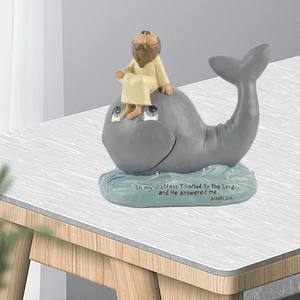 Viaggio fedele: Jonah e la statuetta in resina di balena "chiamata al signore" JONAH W/balena-un simbolo di <span class=keywords><strong>speranza</strong></span> e risposta divina - Product Image 5