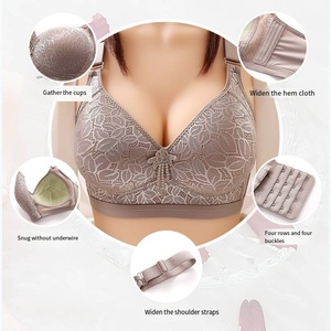 حمالة صدر نسائية مثيرة مريحة جيدة التهوية بدون أسلاك بحجم كبير - Product Image 6