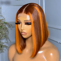 100% cabello humano virgen vietnamita SDD Bob corto cabello humano sin procesar Cierre de encaje pelucas sin pegamento vendedores cabello humano HD pelucas frontales de encaje
