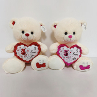 Saint valentin 1m ours en peluche jouets en peluche taille douanière ours en peluche doux jouets en peluche saint valentin avec coeur