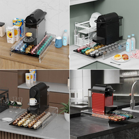 Support d'affichage pour capsules de café en acrylique transparent personnalisé, compatible avec les capsules Nespresso Vertuo, support de rangement pour 40 capsules