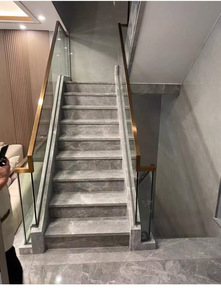 Aluminum alloy <b>narrow</b> glass slot handrail for staircase guardrail, handrail for indoor and outdoor villa balcony, staircase hand - Product Image 4