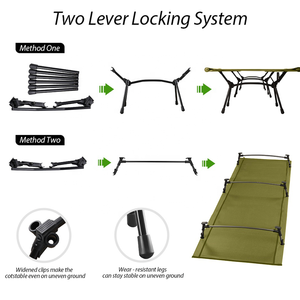 Custom Camping <b>Folding</b> Cot Sleeping <b>Bed</b> Adjustable Foldable Portable Single Outdoor Camping <b>Bed</b> - Product Image 3