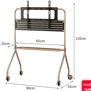 Supporto Mobile per <span class=keywords><strong>TV</strong></span> LCD con Consegna Rapida, Telaio in Acciaio Inossidabile e Ruote, Carrello <span class=keywords><strong>TV</strong></span> Mobile - Product Image 6