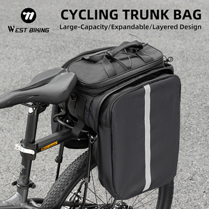 WEST BIKING Sac de Coffre de <span class=keywords><strong>Vélo</strong></span> Grande Capacité Étanche Sacoche de <span class=keywords><strong>Porte</strong></span>-Bagages Arrière de <span class=keywords><strong>Vélo</strong></span> pour Bicyclette - Product Image 6