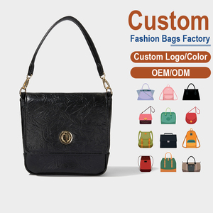 กระเป๋าถือสะพายข้างลายใบไม้แบบนูนสั่งทำจากโรงงาน กระเป๋าหนังพรีเมียมสำหรับผู้หญิง - Product Image 2