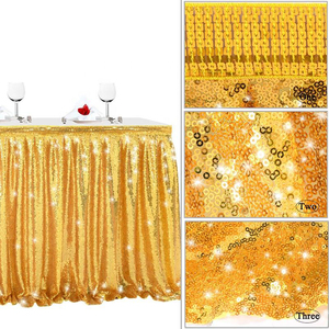 Elegante mantel rectangular de poliéster de tamaño personalizado 100%, decoración desechable para banquetes/hoteles para bodas y fiestas - Product Image 1
