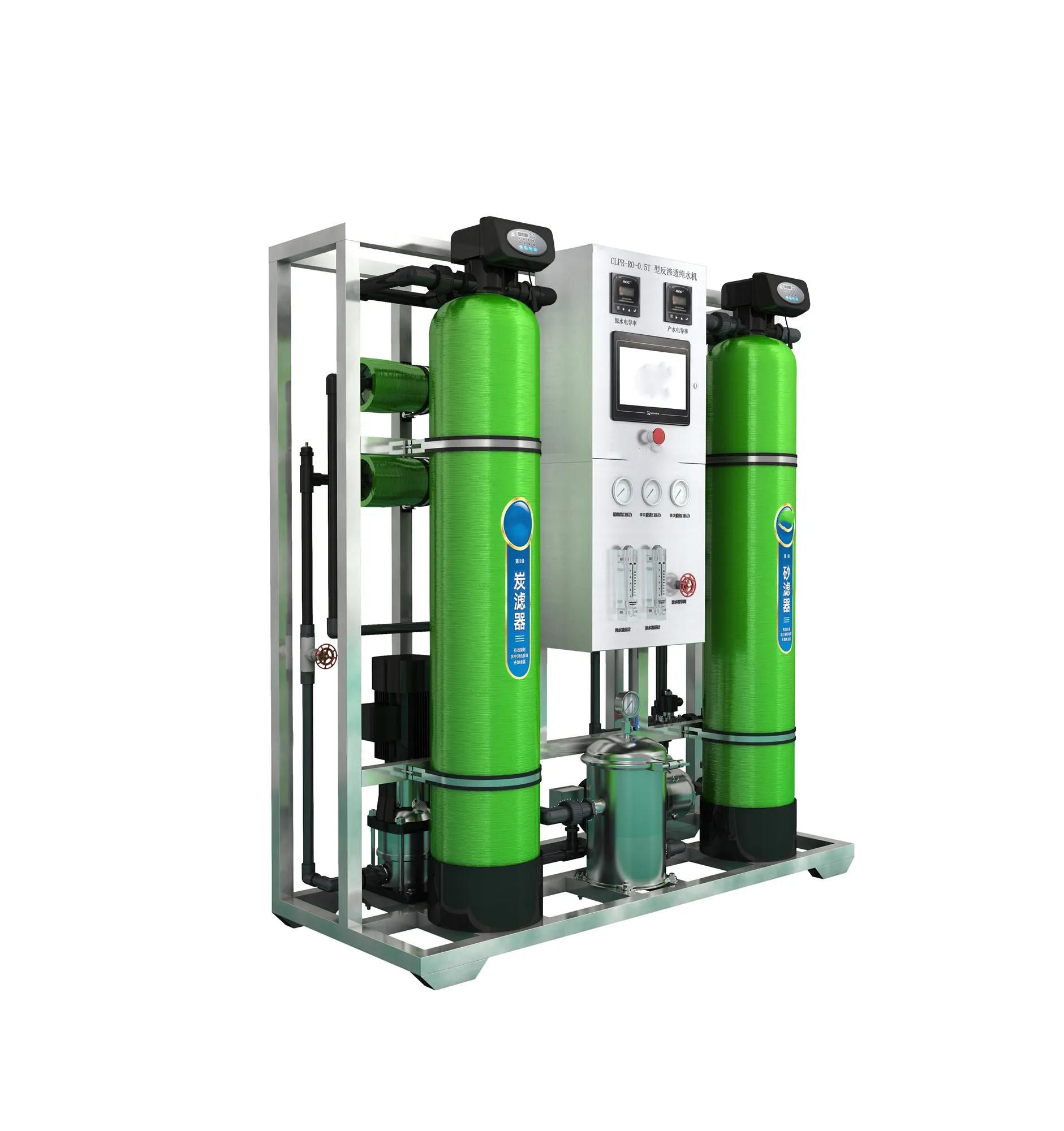 เครื่องกรองน้ำทะเลสแตนเลสระบบ Reverse Osmosis น้ำ Ro 3000LPH