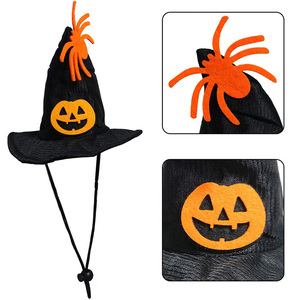 Verano invierno primavera mascota disfraz Halloween sombrero bufanda conjunto esqueleto calabaza gato capa sombrero para mascotas - Product Image 3