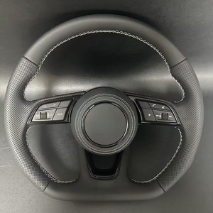 Volante de cuero adecuado para <span class=keywords><strong>Audi</strong></span> A3 A4 B9 9,5 RS3 S3 RS4 S4 A5 S5 A6 A7 A8 Q3 Q5 Q7 B9 R8 con botones y paletas de cambio - Product Image 5