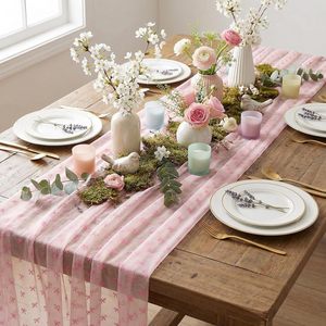 <span class=keywords><strong>Chemin</strong></span> <span class=keywords><strong>de</strong></span> <span class=keywords><strong>table</strong></span> en tulle rose avec nœud brodé, décorations <span class=keywords><strong>de</strong></span> <span class=keywords><strong>table</strong></span> saisonnières, tissu en tulle pour la décoration intérieure, fête prénuptiale, mariage - Product Image 5