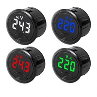 Voltmeter LED 7-150V DC dan 65-265V AC untuk Kendaraan Model 3318
