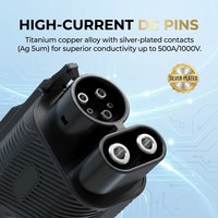 Adaptateur de charge rapide DC pour véhicules électriques 500A NACS vers CCS1 avec protection IP66/IP67