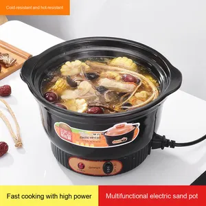 Yolecen Nồi Hầm Điện bảo quản sức khỏe nồi đất sét màu tím cắm nhanh bằng gốm sứ trắng đất sét đen dụng cụ nấu cháo - Product Image 4