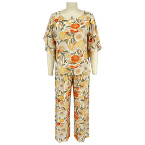 Abito da <span class=keywords><strong>donna</strong></span> elegante <span class=keywords><strong>viscosa</strong></span> abito da <span class=keywords><strong>donna</strong></span> a mezza manica stampato moda abito da casa stile classico - Product Image 2