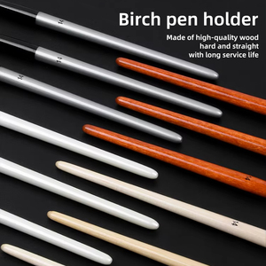 Sơn 4 Màu Sắc 25Pcs Acrylic Dầu Màu Nước Nghệ Sĩ Sơn Bàn Chải Thiết Lập Woodlen Xử Lý Sơn Bàn Chải Với Túi Vải - Product Image 4