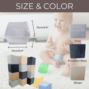 Bloques de Construcción de Espuma Suave para Niños, Juguetes Educativos Tempranos, 0-38 Piezas, Opciones de Color Personalizables, Seguros y No Tóxicos - Product Image 4