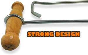 Crochets et extracteurs de bottes pratiques avec poignées en <span class=keywords><strong>bois</strong></span> 2 crochets en métal pour faciliter le retrait des chaussures - Product Image 3