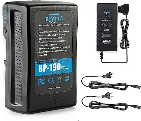 Batteria fotocamera 190Wh 13400mAh V installazione/V blocco batteria funzione compatibile caricabatterie rubinetto