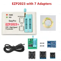 Programador USB SPI EZP2023, Juego Completo con 15 Adaptadores, Clip de Prueba Sop8/16, Compatible con EEPROM Flash Bios 24 25 93 95, Clip Minipro CH554T