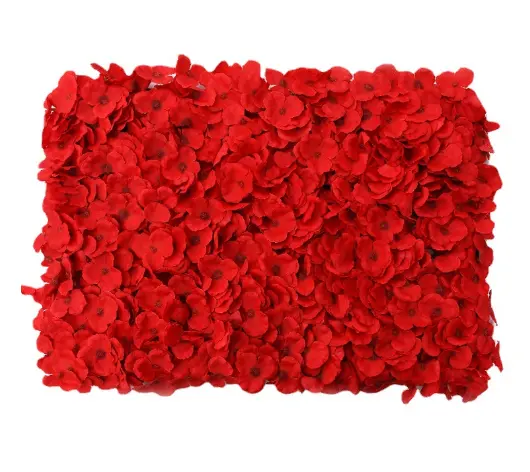 Chinese Supplier Artificial Silk Hydrangea Artificial Flower Mat For Wedding Wall Decoration