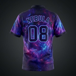 เสื้อโบว์ลิ่งแบบซับลิเมชั่นสีและขนาดตามสั่งสำหรับผู้ชาย คุณภาพดี เสื้อยืดกีฬาแบบซิป 1/4  ปรับแต่งได้ เสื้อโบว์ลิ่งแห้งเร็ว - Product Image 4