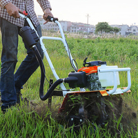 Motoculteur à essence manuel 63cc pour ferme, verger et jardin, mini-motoculteur, petit équipement agricole