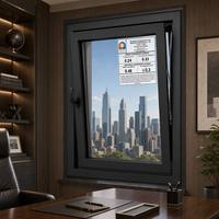 Ventana Fija de Aluminio de Alto Rendimiento, Ventana Fija de Aluminio con Vidrio Low-E de Aislamiento Térmico para Edificios Residenciales Modernos