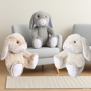 Jouet en peluche lapin doux en tissu recyclé à 100% Animaux en fourrure pour enfants Cadeaux Remplissage en coton PP Idéal pour soulager le stress - Product Image 2