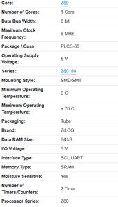 Composant électronique d'origine Z8018008VSG, circuit intégré - Product Image 5