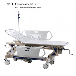 AB-1 Transportation Flat Cart L1930xW750xH600/830mm Adjustable Height Hospital <b>Trolley</b> - Product Image 1