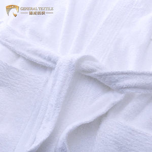 Jubah mandi Spa Terry putih Hotel mewah Velour katun jubah mandi Hotel uniseks - Product Image 3