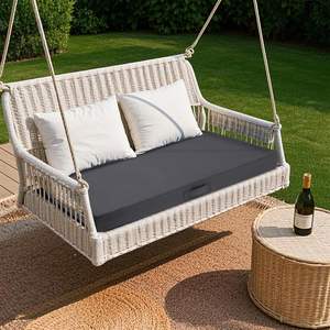 High-Density Waterproof &amp; Fade-Resistant Outdoor <strong>Bench</strong> Seat Cushions with Removable Cover for Patio Gardens &amp; Swings - Product Image 4