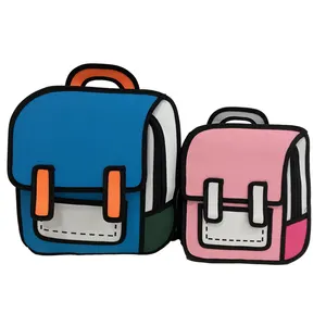 New 3D Cartoon Crianças Kindergarten Schoolbags Presente Popular Bookbag Para Bebê Meninos Meninas Crianças Mochila Mochilas Escolares