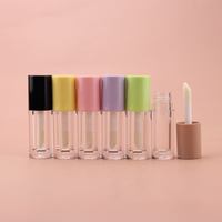 Offre Spéciale – Tubes de brillant à lèvres ronds personnalisables avec logo, 6 ml, avec grandes applicateurs, emballage cosmétique vide pour rouge à lèvres avec grandes brosses