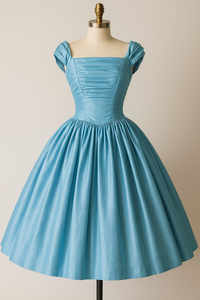 Elegante Abito <span class=keywords><strong>Midi</strong></span> <span class=keywords><strong>Verde</strong></span> Vintage per Donne con Decorazioni in Pizzo, Tessuto Ecologico e Stampa Digitale - Product Image 4