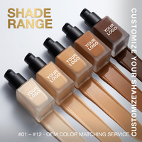 Fond de teint liquide mat professionnel couvrant intégralement, imperméable, longue tenue, contrôle du sébum, éclaircissant, couleur personnalisable, 30 ml