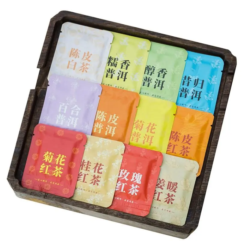 New Arrival Different Flavors Mini Compressed Flower flavor Pu'er tea 6 grams individual bags